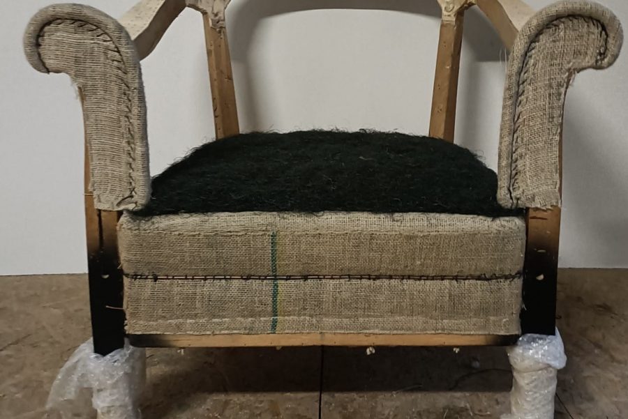 Sessel in türkis Samt