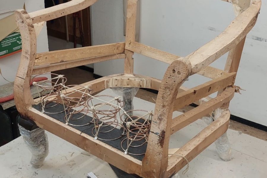 Sessel in türkis Samt
