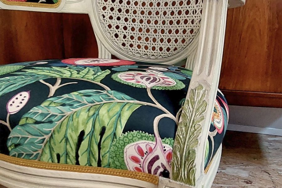 2 Sessel mit Geflecht