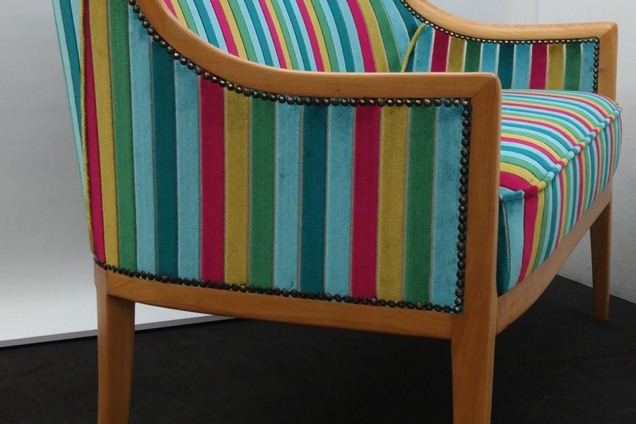 Sofa mit Sichtholzgestell um 1970