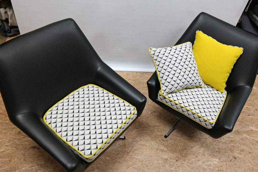 Design Raute schwarz gelb