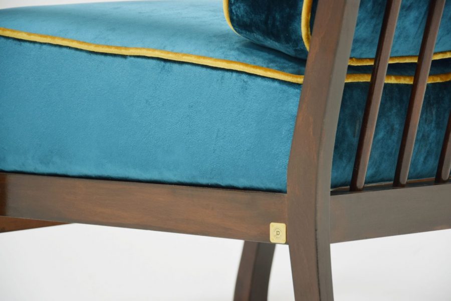 Sessel aud den 1950er Jahren blau