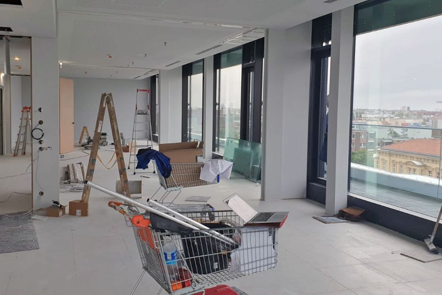 Büro-Projekt Wellenvorhang