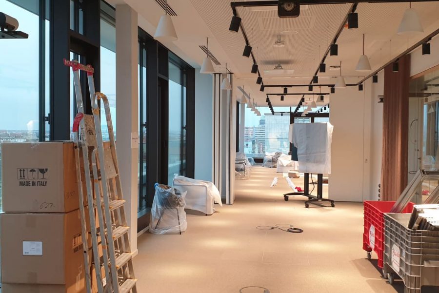 Büro-Projekt Wellenvorhang