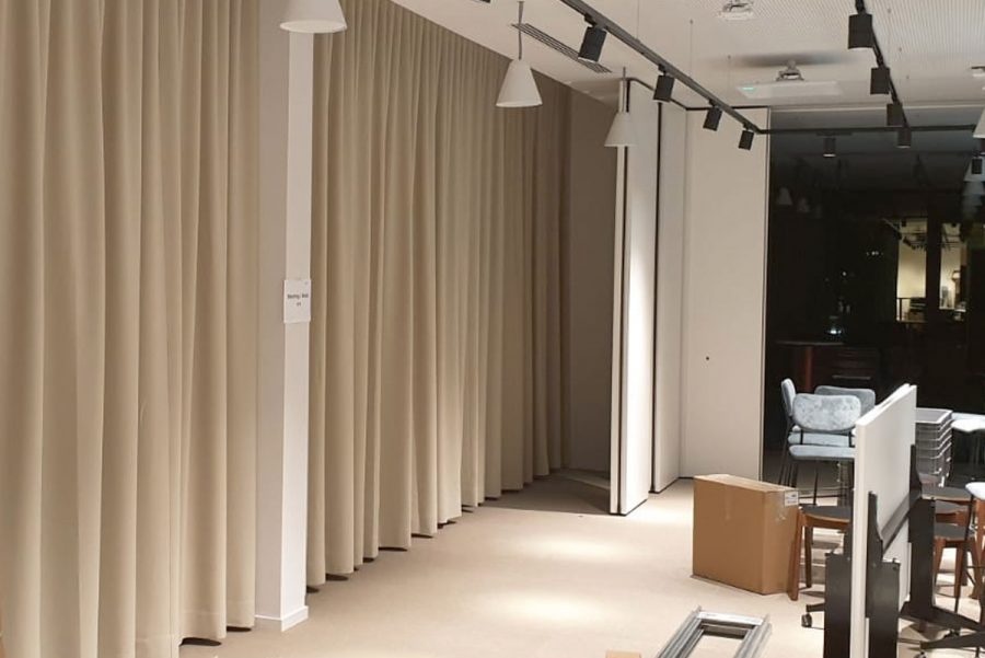 Büro-Projekt Wellenvorhang