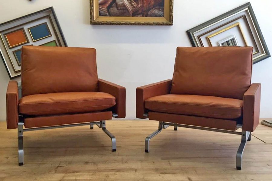 Aufbereitung einer Vintage-Leder-Sessel & Couchgarnitur