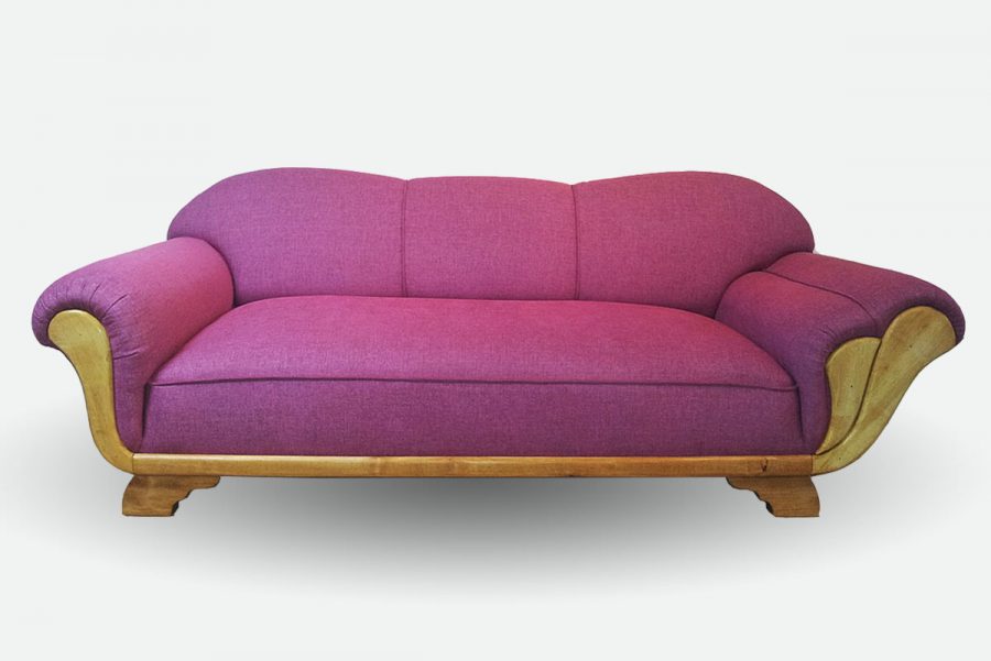 Art Deco Fächersofa um 1920